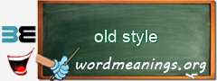 WordMeaning blackboard for old style